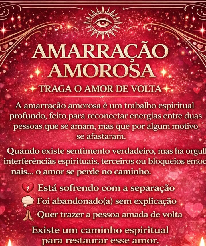 Amarração amorosa - trabalho espiritual para reconectar energias