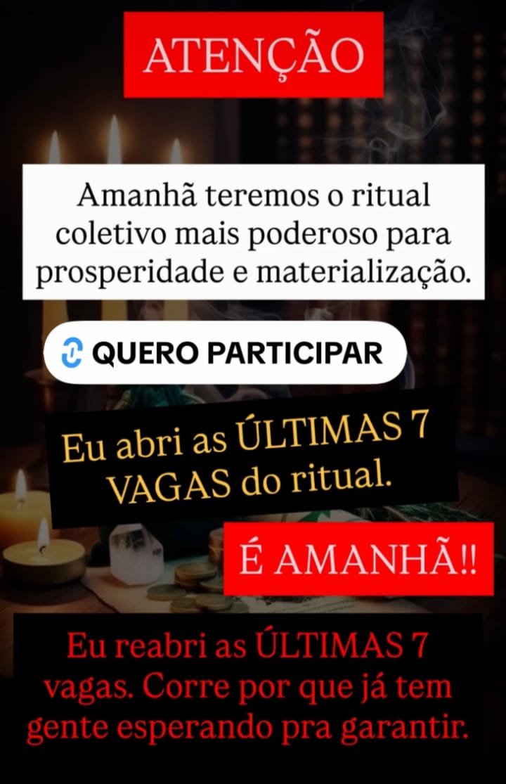 Ritual coletivo de prosperidade e materialização